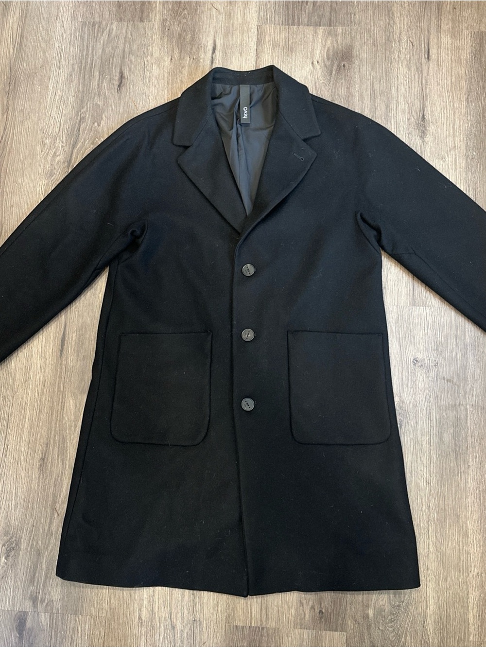 Men's Black Single-Breasted Pea Coat
